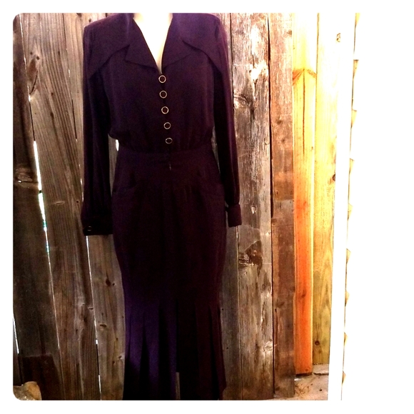 Karl Lagerfeld Dresses & Skirts - Vintage Unworn Karl Lagerfeld Burgundy Dress 6